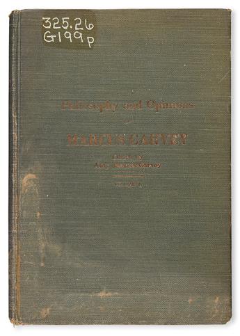 (GARVEY, MARCUS.) GARVEY, AMY JACQUES; EDITOR. Philosophy and Opinions of Marcus Garvey.